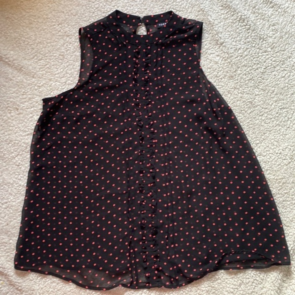 Super cute sheer polkas dot top